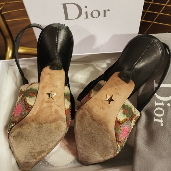 SIZE 37 Dior Kaleidoscope Sweet-D CYPRESS GR PUMP - Picture 3 of 4